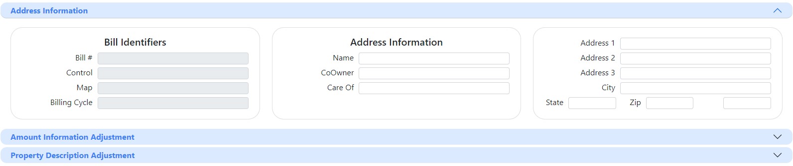 Address Information Box