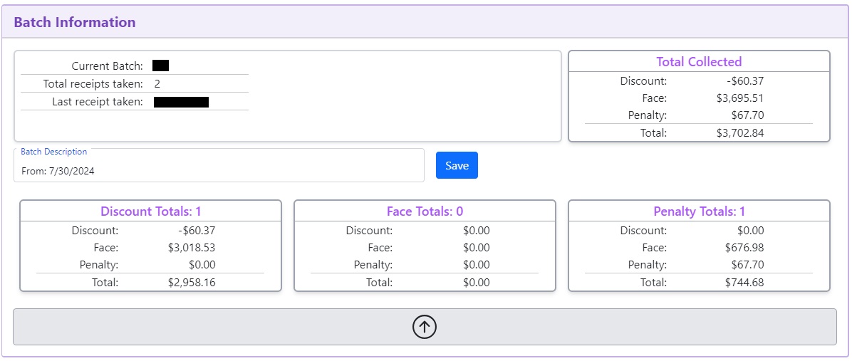 Batch Control Page