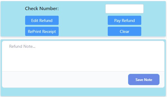 Refund Control Menu