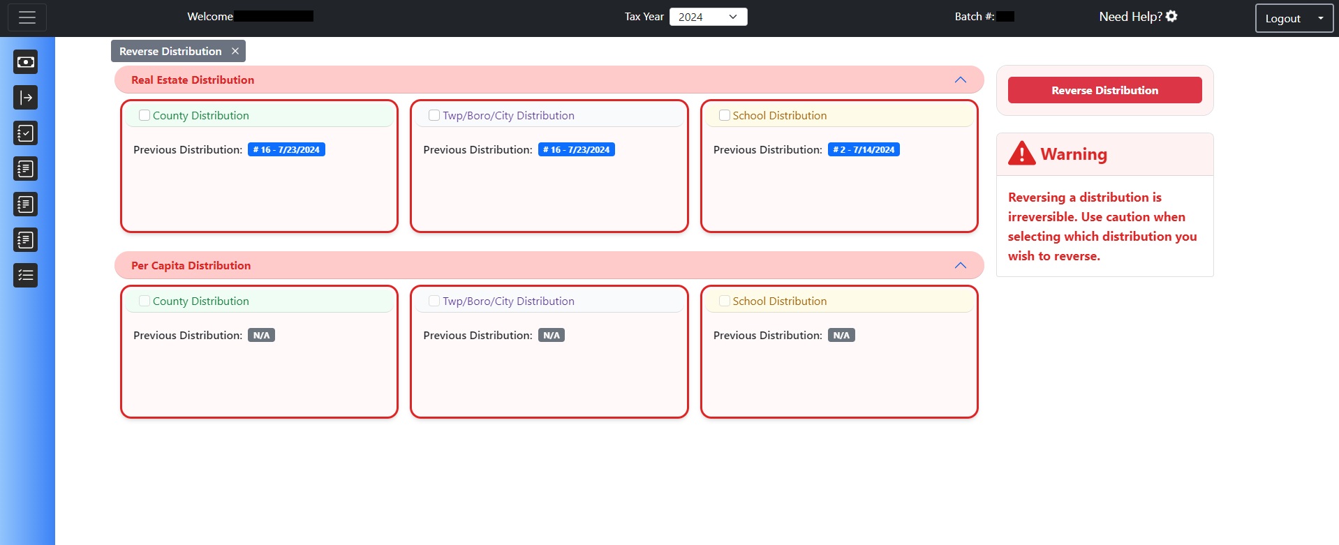 Distribution Page