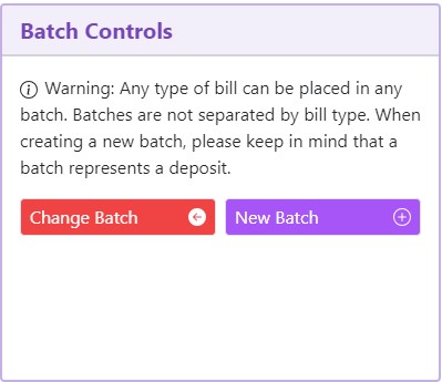 Batch Control Page