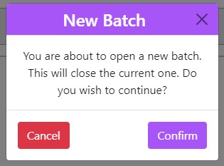 Batch Control Page