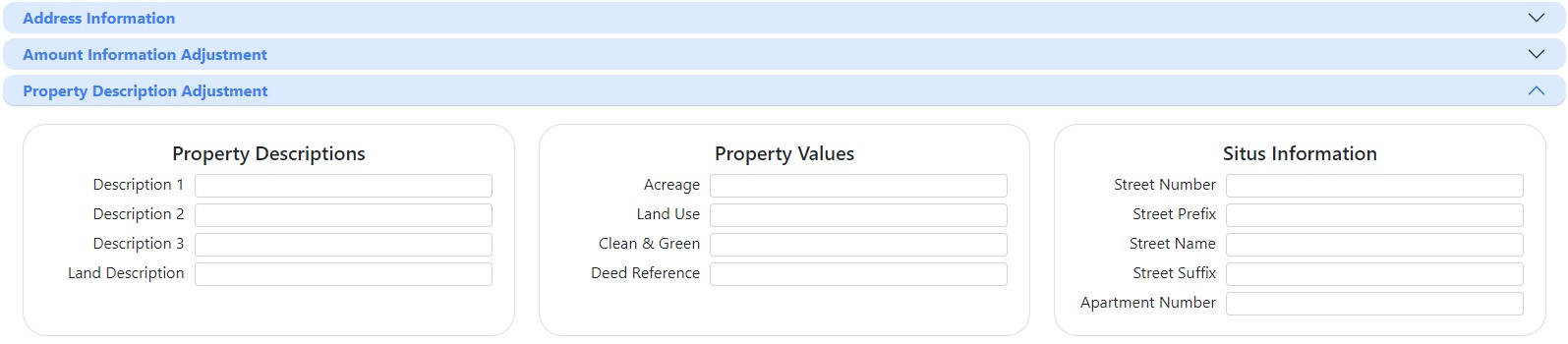 Property Description Adjustment